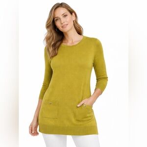 ❄️ NWT! Chartreuse Green Soft Knit Sweater Tunic